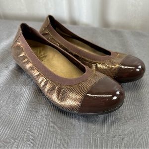 Vionic Allora Ballet Flats Brown Metallic - US6.5 EU37.5